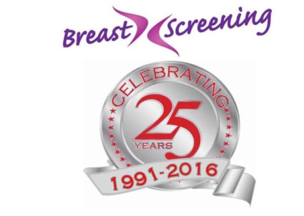 Breast Screening Unit 25th anniversary flier