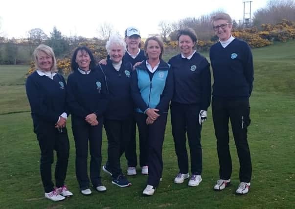 The Rockmount Intermediate team who played at Tandragee. From left: Christine Martin, Rosie McCrea, Helen Setterfield (club captain), Oonagh Devine, Leonie Power (team captain), Barbara Fleet, Anne Wynne.