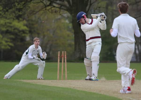 Ballyclare High lose another wicket against Campbell College. INLT 19-901-CON Photo: John Boomer / CricketEurope