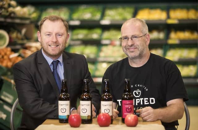 Sean Largey, Commercial Manager, Tesco Northern Ireland and Davy Uprichard, Founder of Tempted Cider Ltd