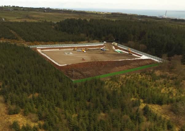 The Woodburn drill site as seen from the air
