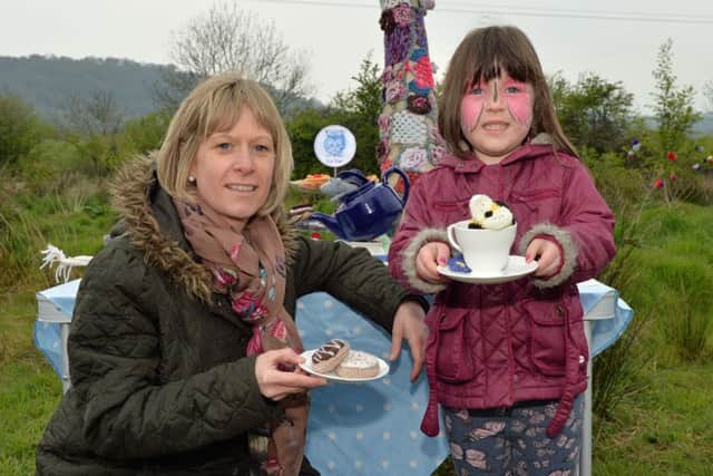 Jaclyn and Rebekah Coulter enjoy a tea party at the Woollen Wood grand opening. INCT 18-009-PSB