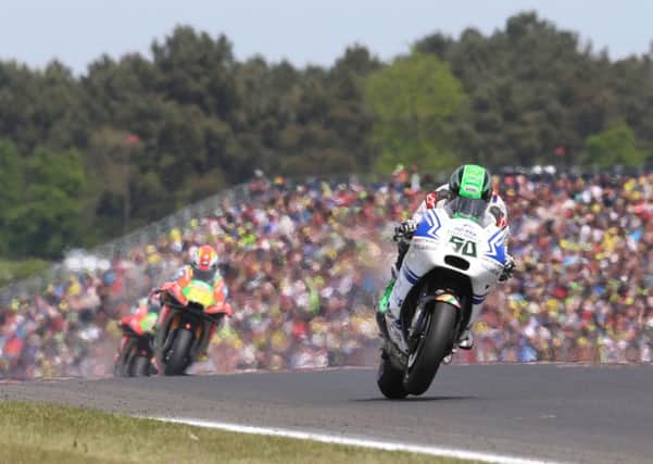 Eugene Laverty in action during Sunday's MotoGP round at Le Mans. Picture: Bonnie Lane.