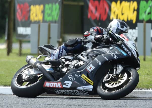 Michael Dunlop on the Hawk Racing BMW at the North West 200 on Tuesday.