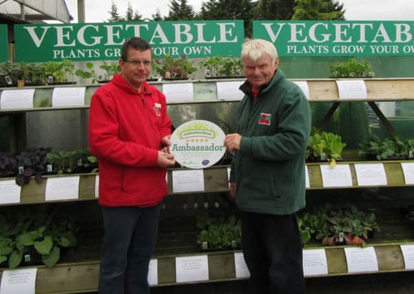 L-R Gary Bissett and John Shannon from Inver Garden Centre are supporting the Cultivation Street gardening competition. INLT-20-704-con
