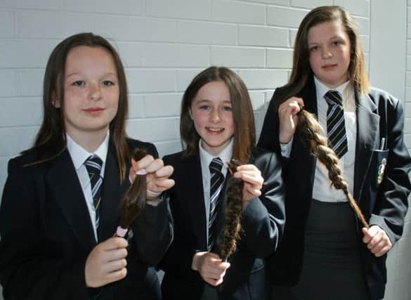 Parkhall College year 8 pupils Amilee Shortt, Emma Wilson and Beth Whiteside.