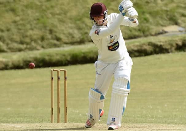 Gary McClintock pictured at the crease for Donemana during Saturday's match against Ardmore. INLS2016-106KM