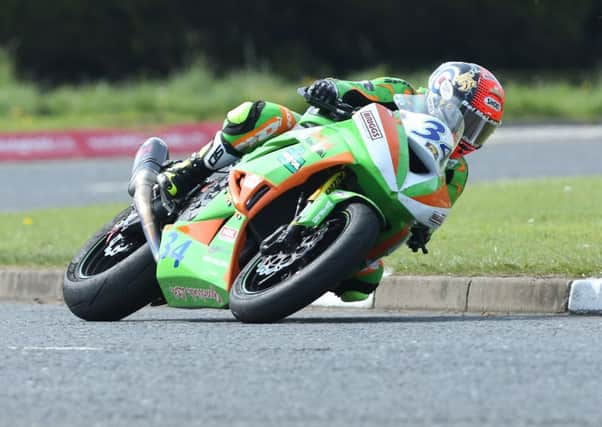 Alastair Seeley on the Gearlink Kawasaki at the North West 200.