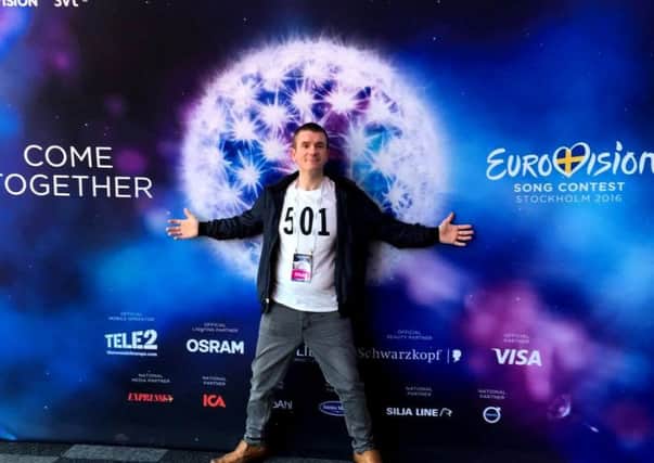 Shay Toman, who made his third trip to the Eurovision Song Contest last weekend.