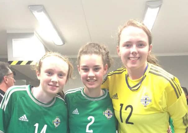 Congratulations to Rachael Rodgers, Eimear McGarrity, and Megan Ferson as well as manager Noel Mitchell who travelled with N.Ireland U16 to Latvia for a development tournament. The girls beat Estonia, the Faroe Islands and hosts to win the tournament.
