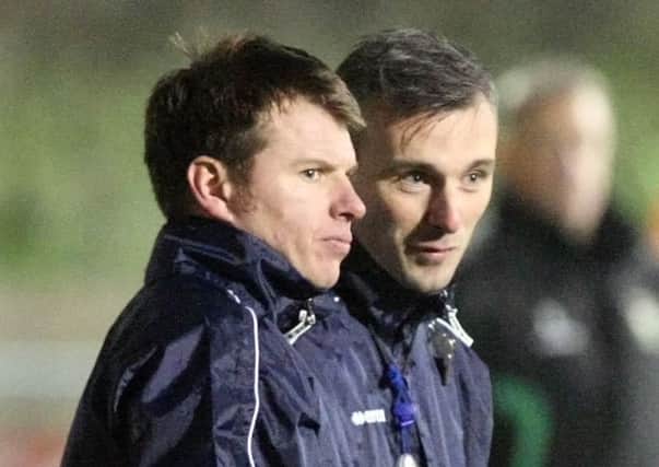 New Greenisland boss Stuart McClean (right) and his assistant, Gary Bell.