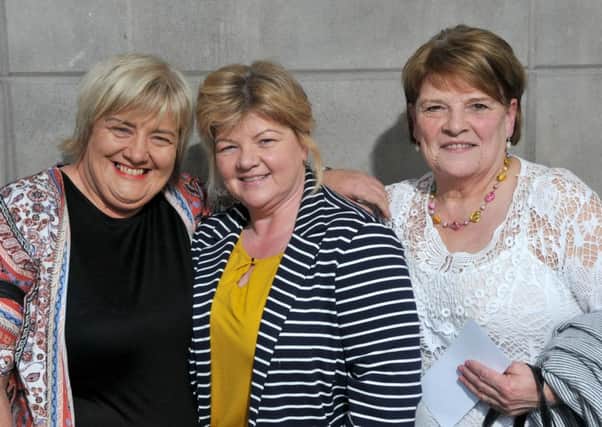 Supporting the charity night held in memory of Marie O'Donnell at the Glenavon House Hotel last Thursday night with all proceeds in aid of Charis were Sharon Murphy, Pauline Higgins and Margaret Clarke.INMM1916-331