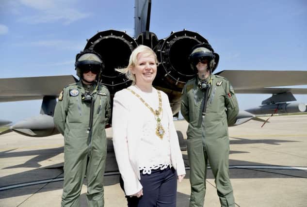 Causeway Coast & Glens Mayor, Michelle Knight McQuillan is thrilled to have the support of the RAF on board for Air Waves Portrush 2016, when the Red Arrows have confirmed they will fly on both days.  Picture: William Cherry/PressEye
