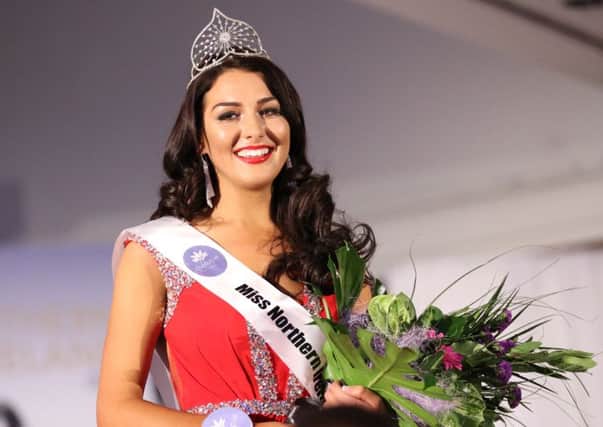 PACEMAKER BELFAST  17/05/2016 Emma Carswell, aged 21 has been crowned the 2016 therapie Miss Northern at the glittering black tie event at the Europa hotel, Belfast. Twenty- six finalists from across Northern Ireland took part in the final, organised by top modelling agency ACA Models.