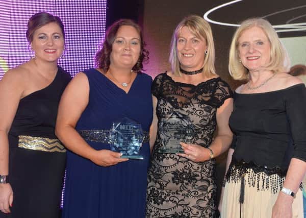 Pictured at the RCN Nurse of the Year Awards are Charlotte McArdle, Chief Nursing Officer with runner-up award winners Marysia Graffin and Sarah Arthur, and Janet Davies, Chief Executive and General Secretary of the RCN.Photo by Aaron McCracken/Harrisons
