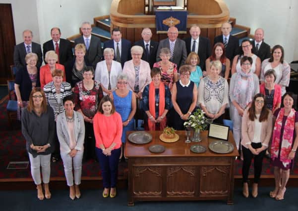 The church choir who led the praise during the special service to mark the anniversary at First Garvagh. INCR22