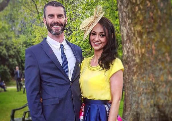 Teresa Little from Dungannon, and her partner Ryan McGuigan, looking fabulous at a Buckingham Palace Garden Party hosted by the Princes Trust