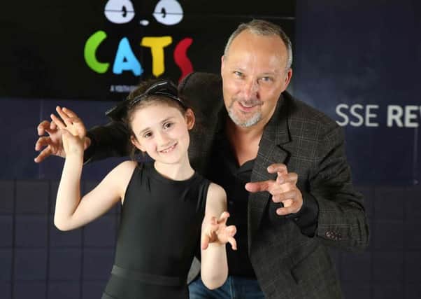 Purr-fect: Jean Coyle from Stewartstown and Peter Corry at the launch of SSE Airtricity Presents Perform Bootcamp's Cats