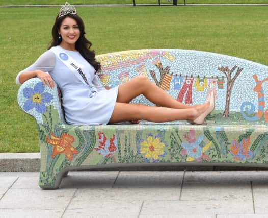 Pacemaker Press 16/5/2016
Miss NI Emma Carswell pictured at Belfast City Hall on Tuesday Moning after being  crowned 2016 Therapie Miss Northern Ireland.  The stunning 21 year old student from Gilford impressed the panel of judges on the night with her beauty, charm and personality, giving her the winning edge over twenty-five other finalists, to acquire the coveted crown from previous titleholder, Leanne McDowell.

The exclusive gala final was a glamorous affair hosted by UTV's Marc Mallet and former Miss Northern Ireland and television presenter, Zoe Salmon Corrie. The event was made extra special as we were joined for the 30th year celebrations by the current Miss World, Mireia Lalaguna from Spain. It was Mireia's first time in Northern Ireland and she was overwhelmed by the hospitality. A huge thank you to her for coming and sharing her advice with all the finalists. It was fantastic to have the continued support from Julia Morley from the Miss World organisation. 
Pic Colm Lenaghan/Pacemaker