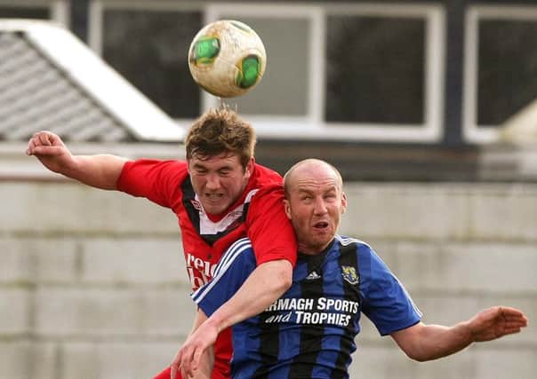 Denver Gage in action for Ballyclare Comrades.
