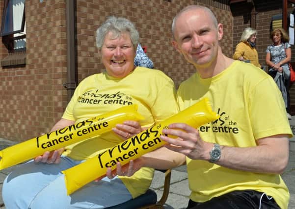 Olive Finlay pictured before her sponsored head shave for Friends of the Cancer Centre.  Also pictured is Peter Finlay. INCT 19-005-PSB