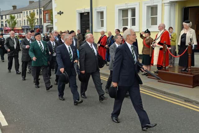 Members of the North Irish Horse Association on parade. INCT 19-012-PSB