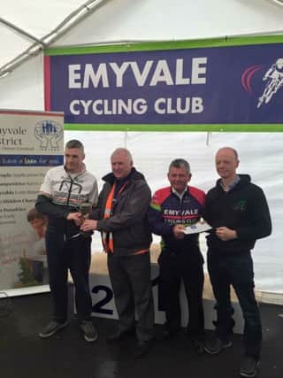 Dunloy Cycling Club get their awards. inbm22-16s