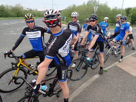 Dromore CC's elite road racers on the starting line