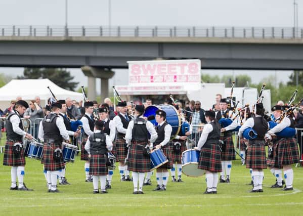 Major Sinclair Memorial Pipe Band performing at the 2016 British Championships. INNT 21-514CON Pic by Chris Cameron