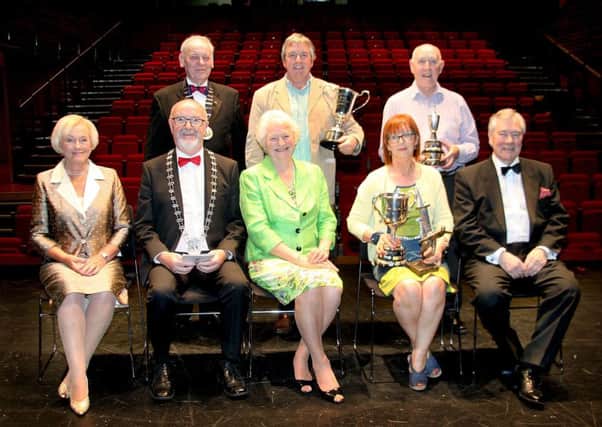 Committee members and winners at the 64th annaul Ulster Drama Festival finals, hosted at Theatre at The Mill, Newtownabbey on Saturday, May 21. INNT 21-517CON Pic by Jacqui Neill
