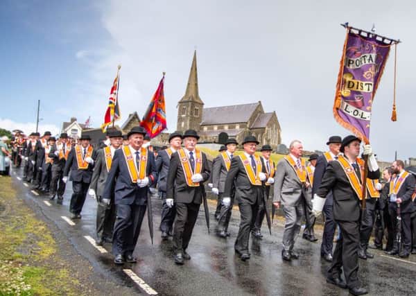 Portadown district on parade following the annual Drumcree Church service