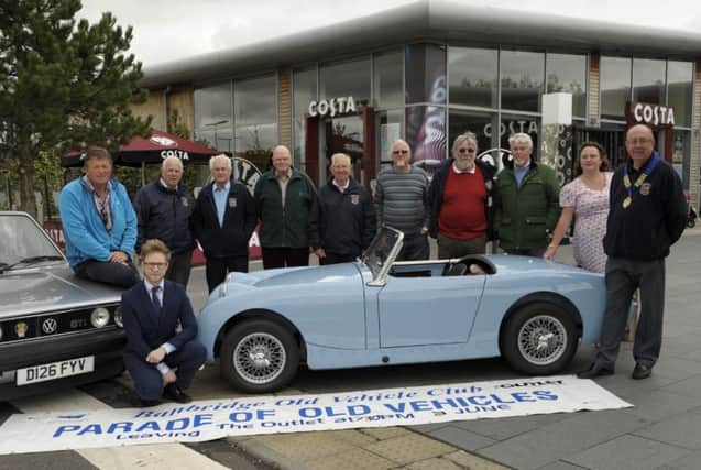 Banbridge Old Vehicle Club ahead of the event at The Outlet Village.