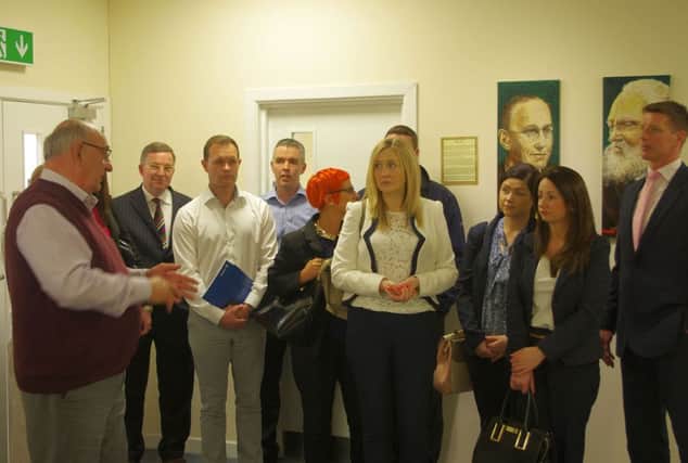 Members of the Chamber of Commerce on the tour of Camlin Technologies