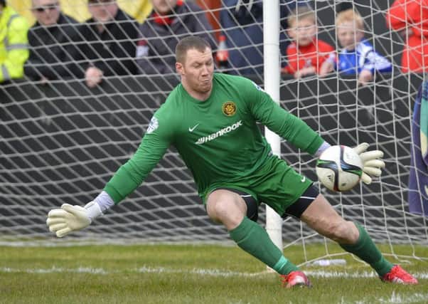 Goalkeeper James Taylor who has joined Glenavon.