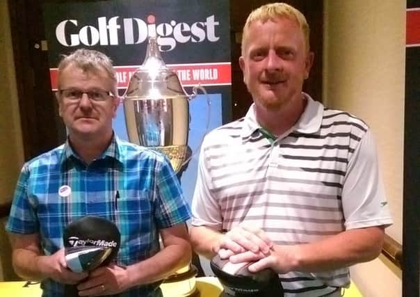 Derek Powell and Alan Rankin, winners at The Golf Digest Volvo Open at Roe Park last week.