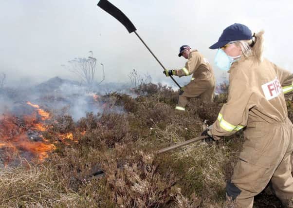 Firefighters tackle gorse blaze