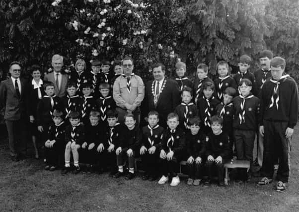 A photograph of Newbuildings Cub Scouts taken  in 1992