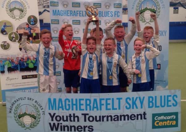 Ballymena United under 9s, Plate winners at the Magherafelt Sky Blues tournament on Sunday.