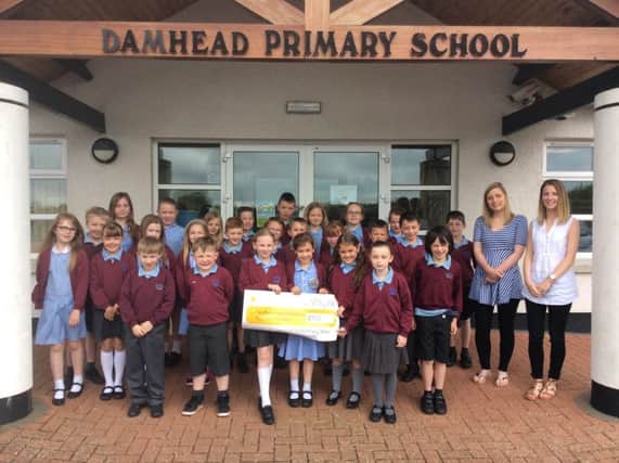 P4 teacher Miss McWilliams decided to introduce the run to her class at Damhead Primary in October 2015.  inbm24-16s