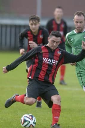 Mark Teggart has turned down his suitors to stay at Banbridge Town. INBL1433-207PB