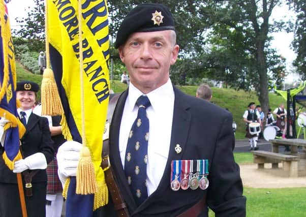 Dromore Branch Standard Bearer Colin Ward who will be heading the team of walkers.