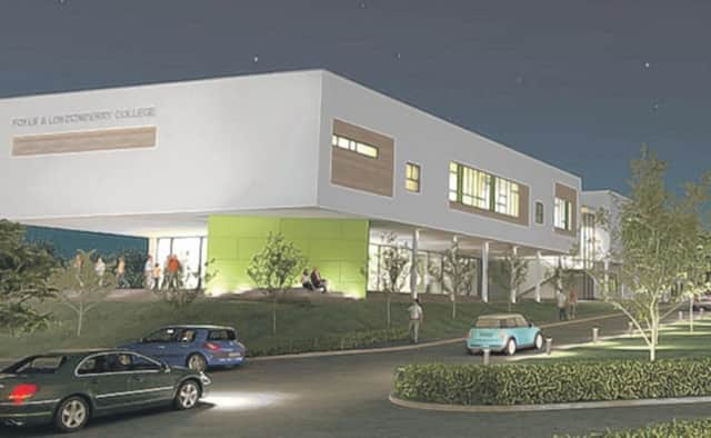 An artist's impression of the proposd new Foyle College at Clooney.
