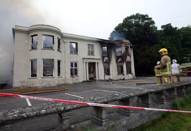 Mandatory Credit - Picture by Freddie Parkinson/Press Eye Â©
Thursday 9th June 2015
A fire has broken out at the former Lissue Hospital in Lisburn, County Antrim, Firefighers and police are at the scene on Ballinderry Road.