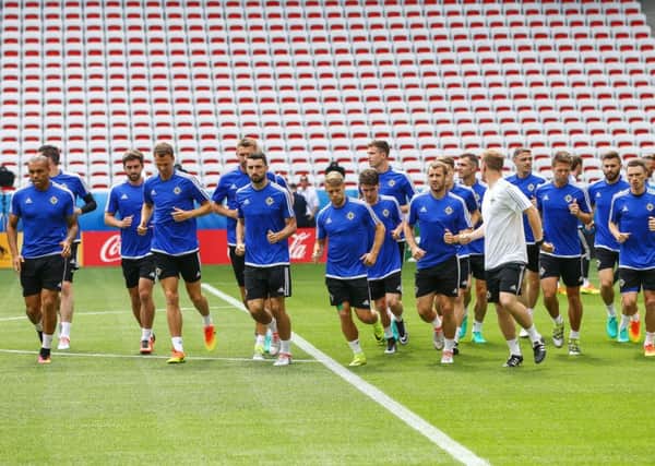 Northern Ireland Squad Training in Stade de Nice, Nice, France