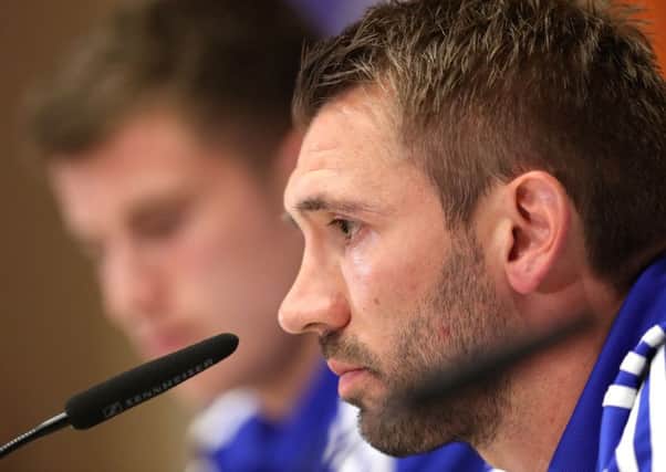 Press Eye - Belfast -  Northern Ireland - 10th June 2016 - Photo by William Cherry

Northern Ireland's Gareth McAuley pictured during Fridays press conference in St Georges de Reneins, France ahead of their opening Euro 2016 game against Poland on Sunday.