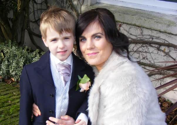 Claire O'Hanlon and her son Luke, who has been diagnosed with Duchenne Muscular Dystrophy