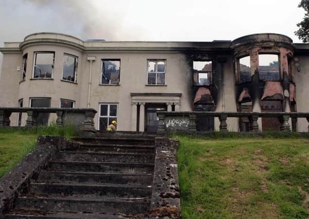 Lissue House destroyed by fire. Pic by Freddie Parkinson/Press Eye Â©