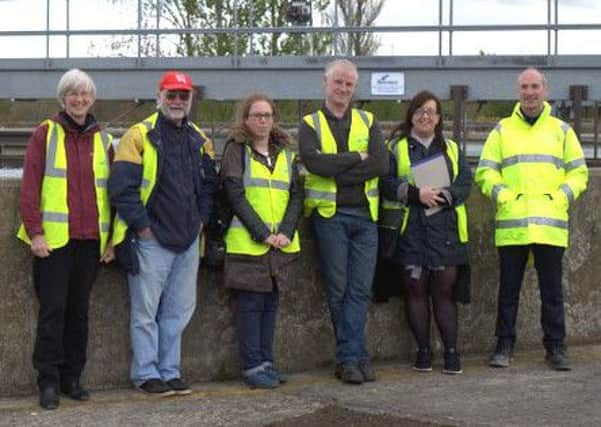 Pictured (l-r) during the recent visit to Whitehouse Wastewater Treatment Works are Rosie Watkins, Paul Moore, Suzanne Belshaw, Peter Neeson (NI Water), Nicola Murray (Keep Northern Ireland Beautiful) and Mark Consiglia (NI Water). INNT 25-503CON