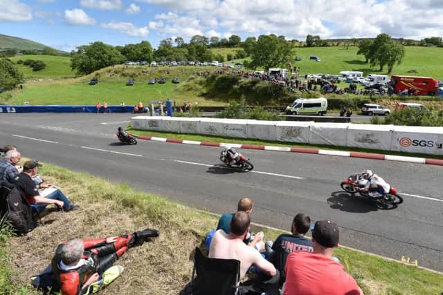 Mandatory Credit:  Rowland White/PressEye
Motor Cycle Racing:
Event: Armoy Road Races
Venue: Armoy Co. Antrim
Date: 24th July 2015
RACE: Junior Classic
Caption: At Church