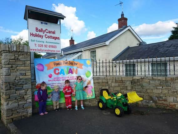 Jocelyn Moulds, Ronan, Patrick and Olivia O'Brien gear up for Ballycanal Family Fun Day for three year old Cavan O'Neill whose family are fundraising for pioneering surgery in America that will allow him to walk. The event takes place on Saturday June 26th at Ballycanal Self Catering Accommodation from 12pm-5pm. Entrance is via Station Road (beside Moira Train Station). Family of four costs Â£10. Tickets available on Ballycanal's website or upon entering.
